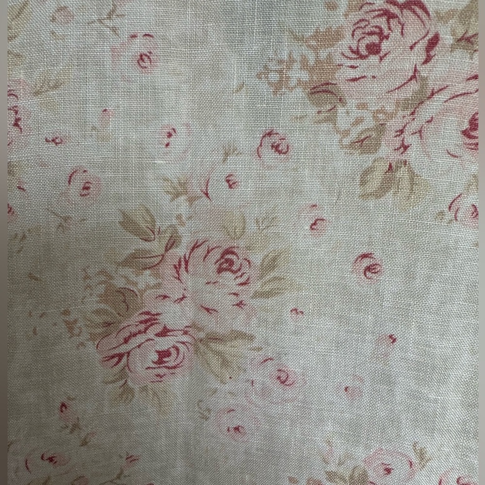 Vtg Eddie Bauer Linen Floral Button Down Maxi Dress Cottage Prairie Sz 14 - Picture 5 of 11
